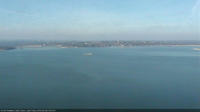 Lake Travis webcam, February 8, 2018 9:30 AM CT