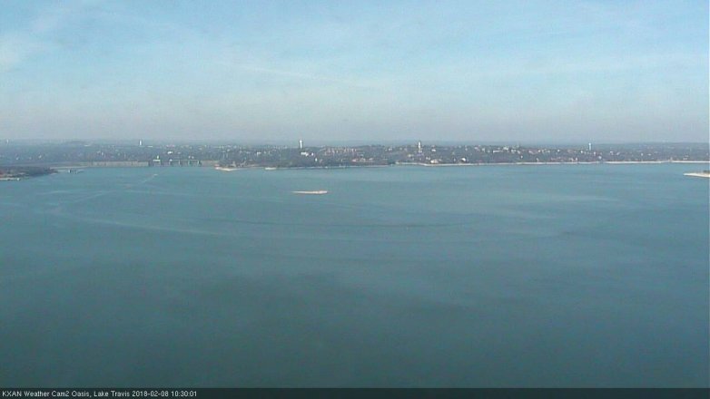 Lake Travis webcam, February 8, 2018 9:35 AM CT