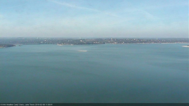 Lake Travis webcam, February 8, 2018 10:05 AM CT