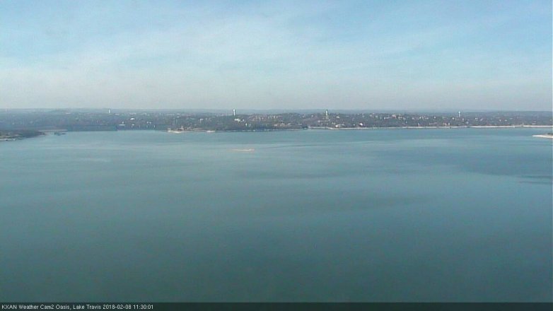 Lake Travis webcam, February 8, 2018 10:50 AM CT