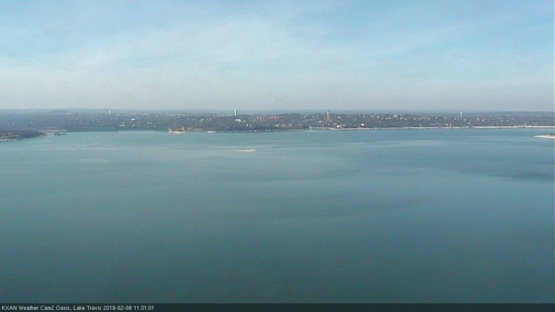 Lake Travis webcam, February 8, 2018 11:00 AM CT
