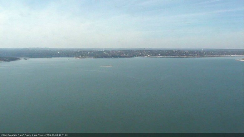 Lake Travis webcam, February 8, 2018 12:00 PM CT