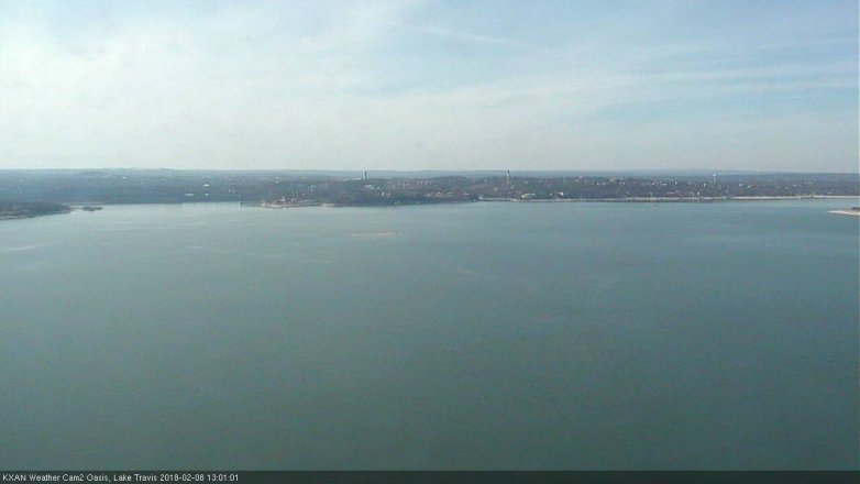 Lake Travis webcam, February 8, 2018 12:05 PM CT