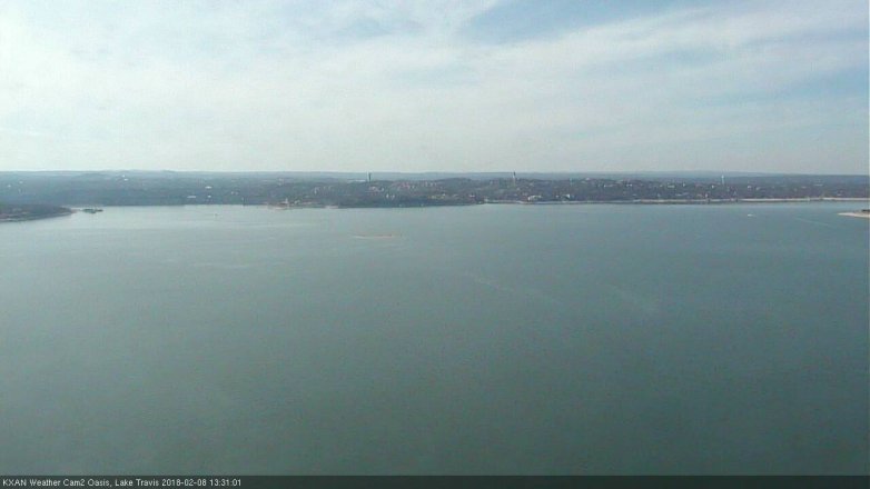 Lake Travis webcam, February 8, 2018 12:35 PM CT