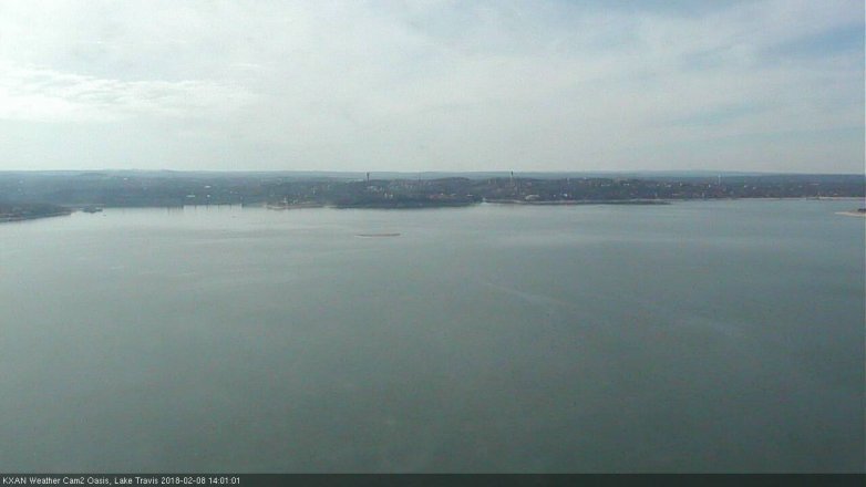 Lake Travis webcam, February 8, 2018 1:05 PM CT