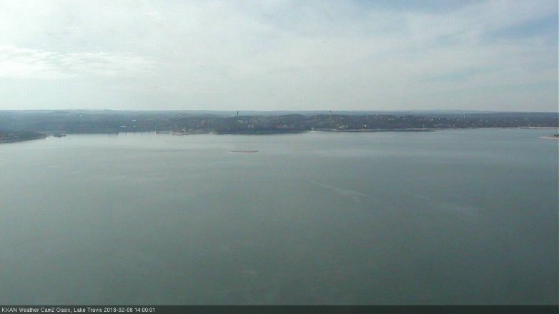 Lake Travis webcam, February 8, 2018 1:20 PM CT