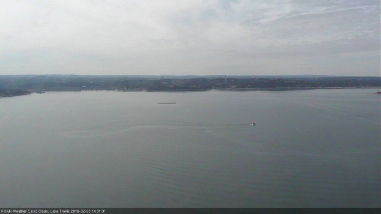 Lake Travis webcam, February 8, 2018 1:45 PM CT