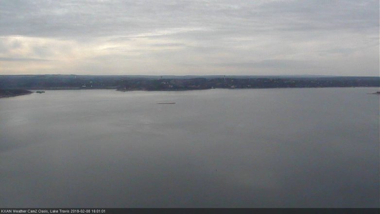 Lake Travis webcam, February 8, 2018 3:05 PM CT