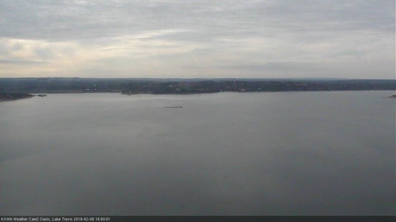 Lake Travis webcam, February 8, 2018 3:30 PM CT