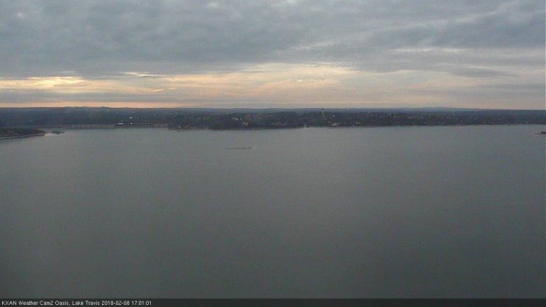Lake Travis webcam, February 8, 2018 4:15 PM CT