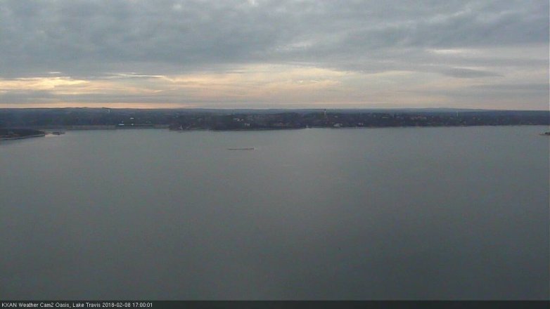 Lake Travis webcam, February 8, 2018 4:20 PM CT