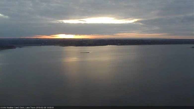 Lake Travis webcam, February 8, 2018 5:05 PM CT