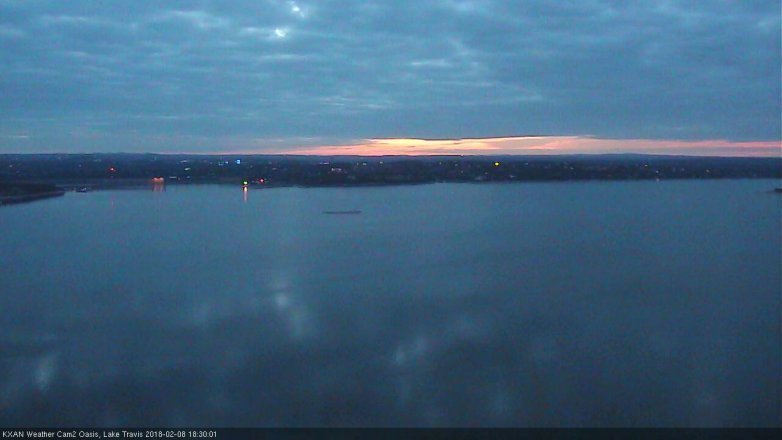 Lake Travis webcam, February 8, 2018 5:40 PM CT
