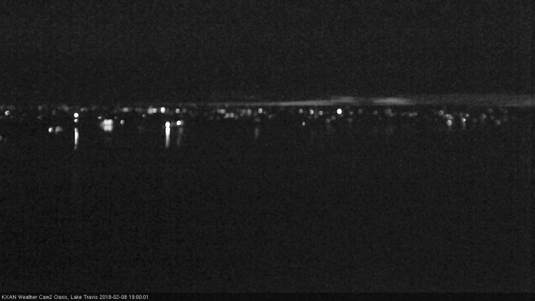 Lake Travis webcam, February 8, 2018 6:30 PM CT