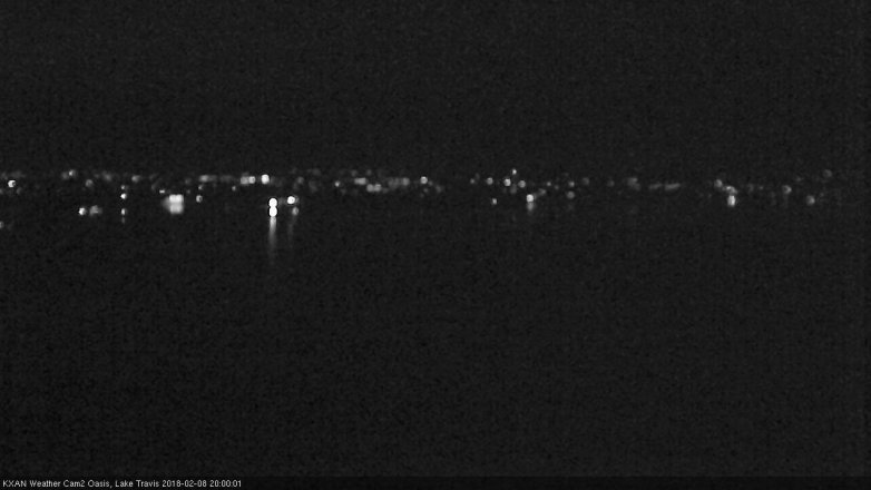 Lake Travis webcam, February 8, 2018 7:15 PM CT