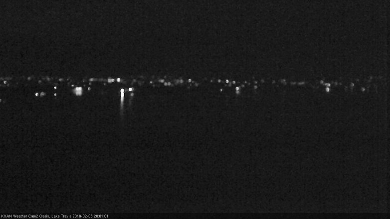 Lake Travis webcam, February 8, 2018 7:25 PM CT