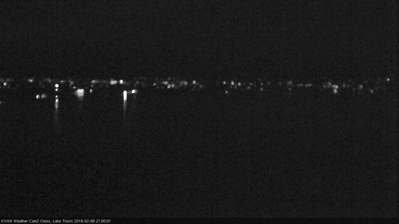 Lake Travis webcam, February 8, 2018 8:15 PM CT