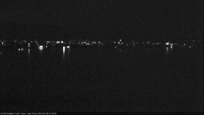 Lake Travis webcam, February 8, 2018 8:55 PM CT