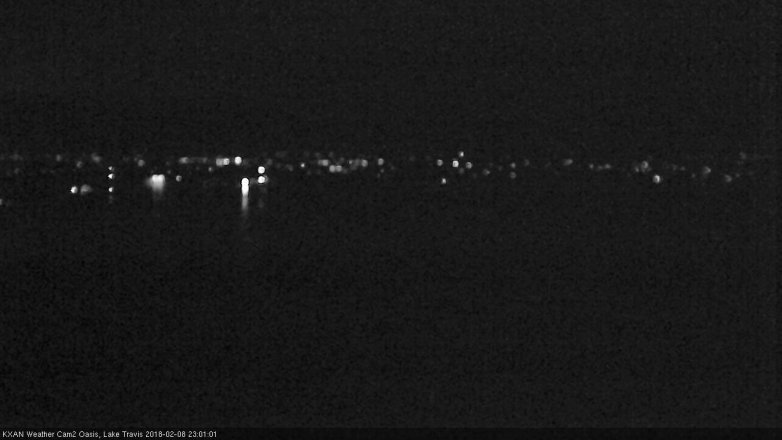 Lake Travis webcam, February 8, 2018 10:20 PM CT