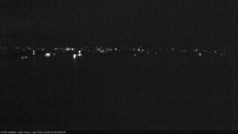 Lake Travis webcam, February 8, 2018 11:20 PM CT
