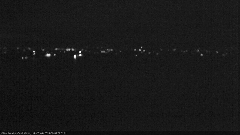 Lake Travis webcam, February 8, 2018 11:55 PM CT
