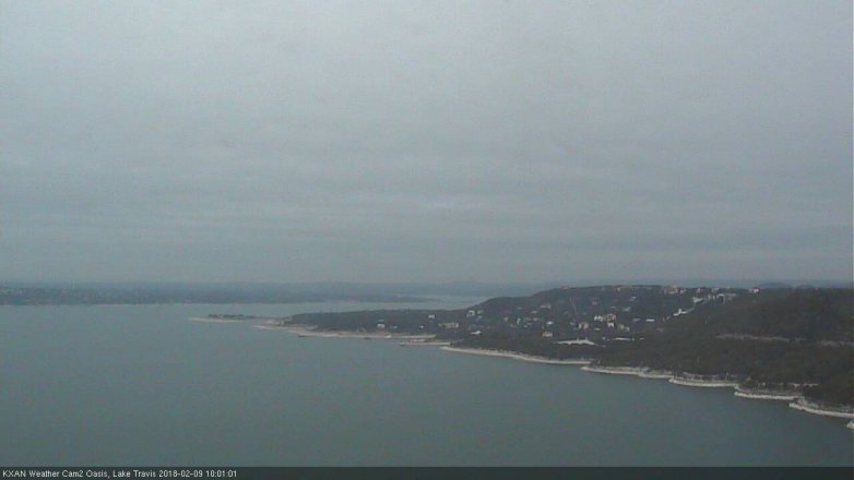 Lake Travis webcam, February 9, 2018 9:10 AM CT