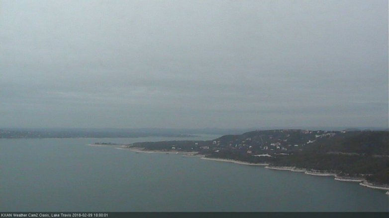 Lake Travis webcam, February 9, 2018 9:25 AM CT