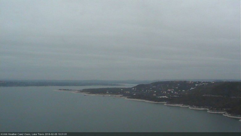 Lake Travis webcam, February 9, 2018 9:50 AM CT