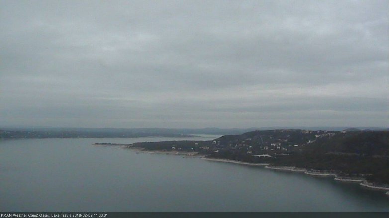 Lake Travis webcam, February 9, 2018 10:10 AM CT