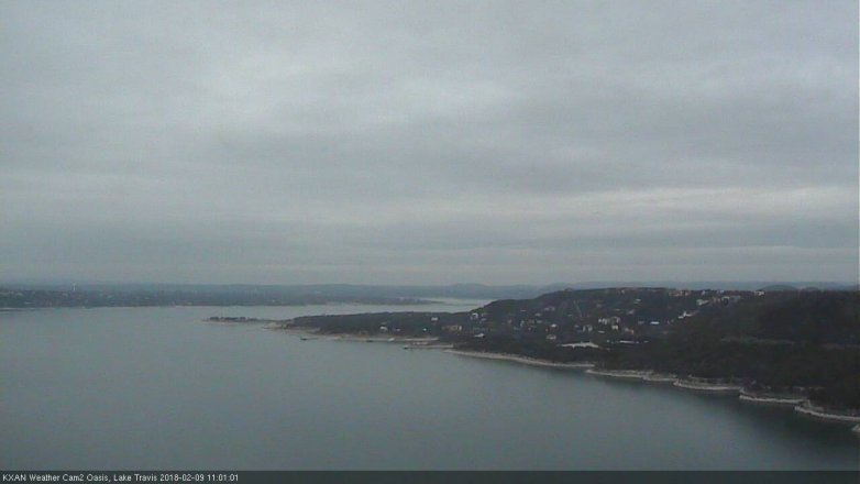 Lake Travis webcam, February 9, 2018 10:15 AM CT