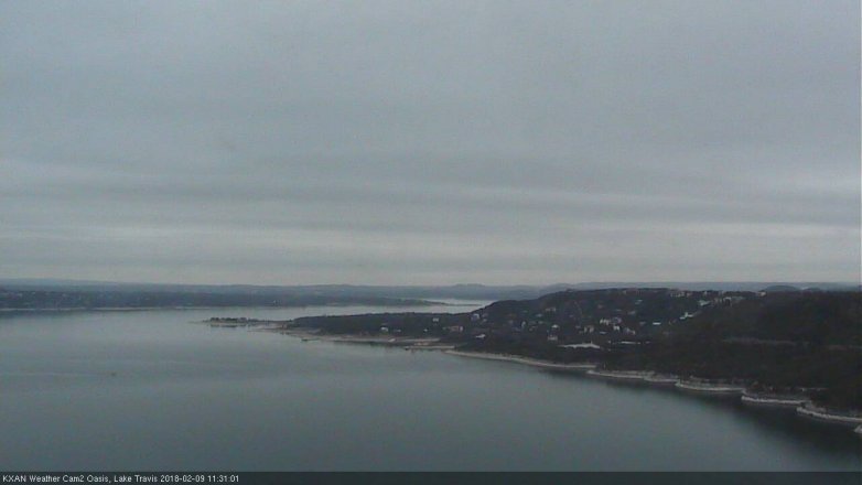 Lake Travis webcam, February 9, 2018 11:00 AM CT