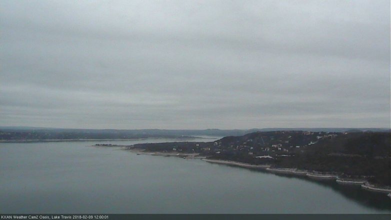 Lake Travis webcam, February 9, 2018 11:05 AM CT