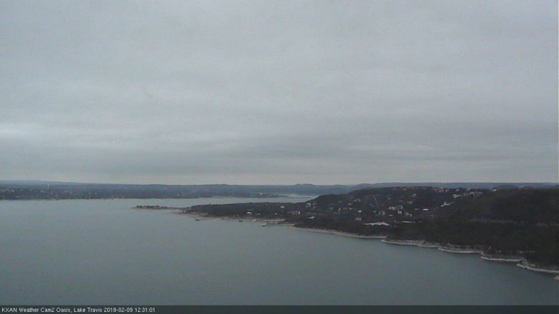 Lake Travis webcam, February 9, 2018 11:55 AM CT