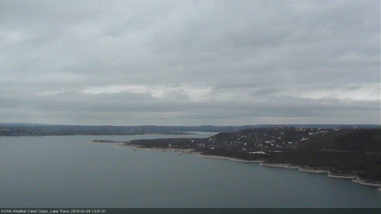 Lake Travis webcam, February 9, 2018 12:05 PM CT
