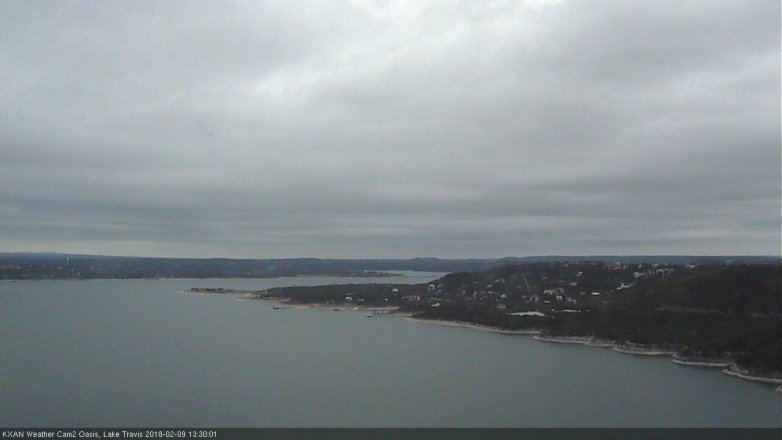 Lake Travis webcam, February 9, 2018 12:45 PM CT