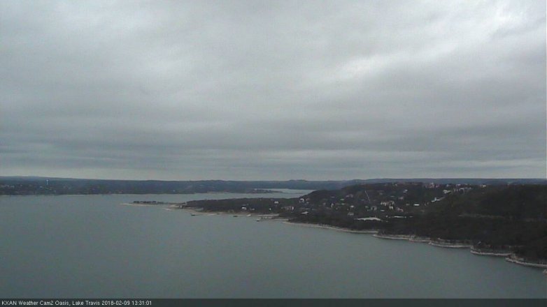 Lake Travis webcam, February 9, 2018 12:55 PM CT
