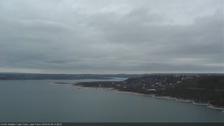 Lake Travis webcam, February 9, 2018 1:30 PM CT