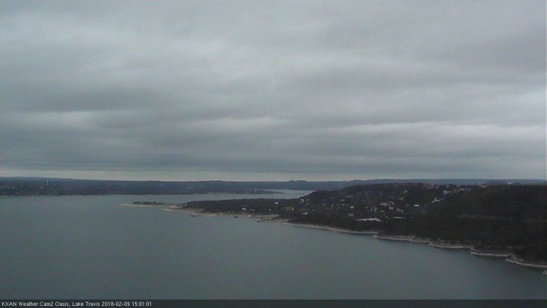 Lake Travis webcam, February 9, 2018 2:30 PM CT