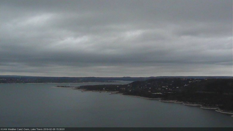 Lake Travis webcam, February 9, 2018 2:35 PM CT