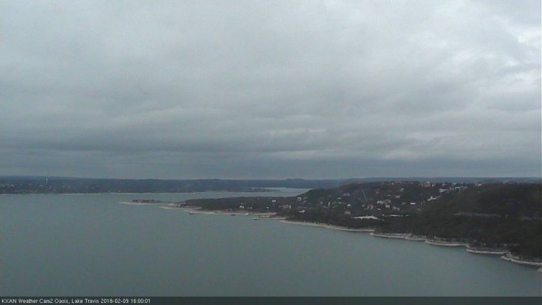 Lake Travis webcam, February 9, 2018 3:05 PM CT
