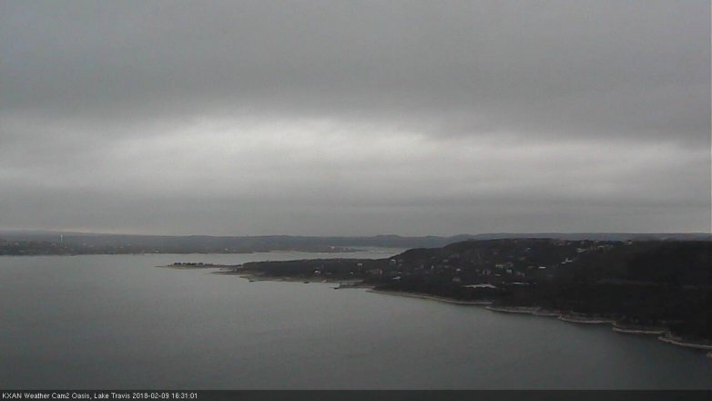 Lake Travis webcam, February 9, 2018 3:45 PM CT