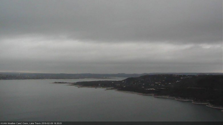 Lake Travis webcam, February 9, 2018 4:00 PM CT