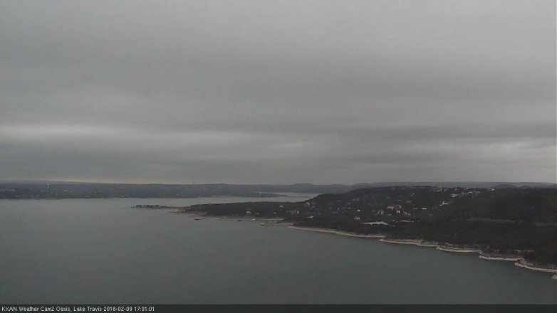 Lake Travis webcam, February 9, 2018 4:25 PM CT