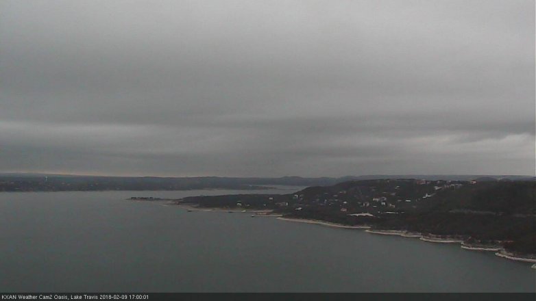 Lake Travis webcam, February 9, 2018 4:30 PM CT