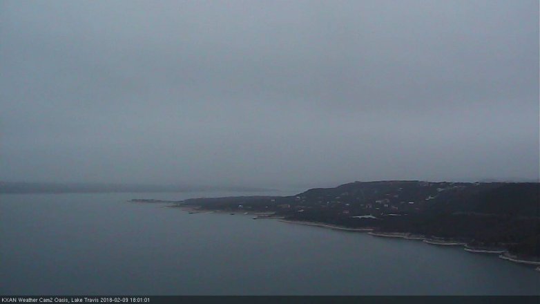 Lake Travis webcam, February 9, 2018 5:30 PM CT