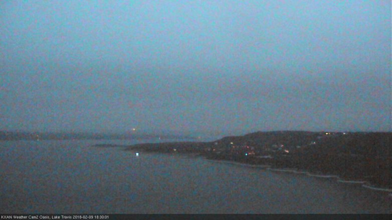 Lake Travis webcam, February 9, 2018 5:35 PM CT