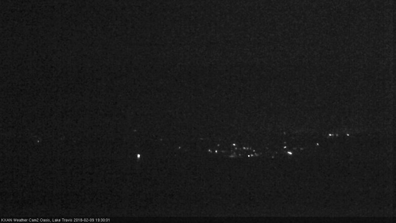 Lake Travis webcam, February 9, 2018 6:45 PM CT