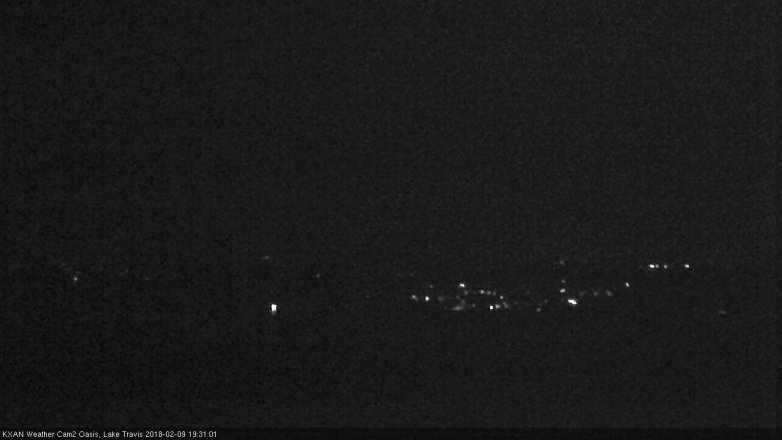 Lake Travis webcam, February 9, 2018 7:00 PM CT