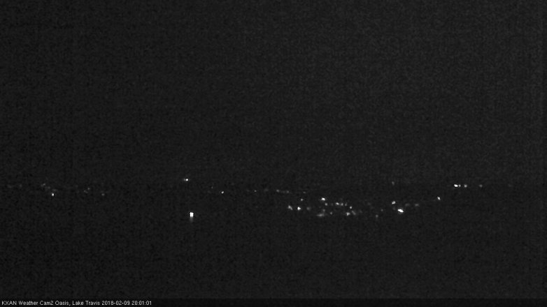 Lake Travis webcam, February 9, 2018 7:10 PM CT