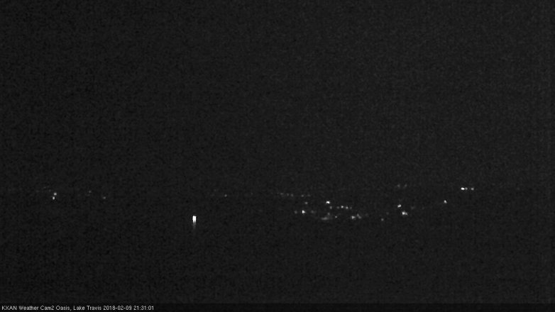 Lake Travis webcam, February 9, 2018 8:40 PM CT